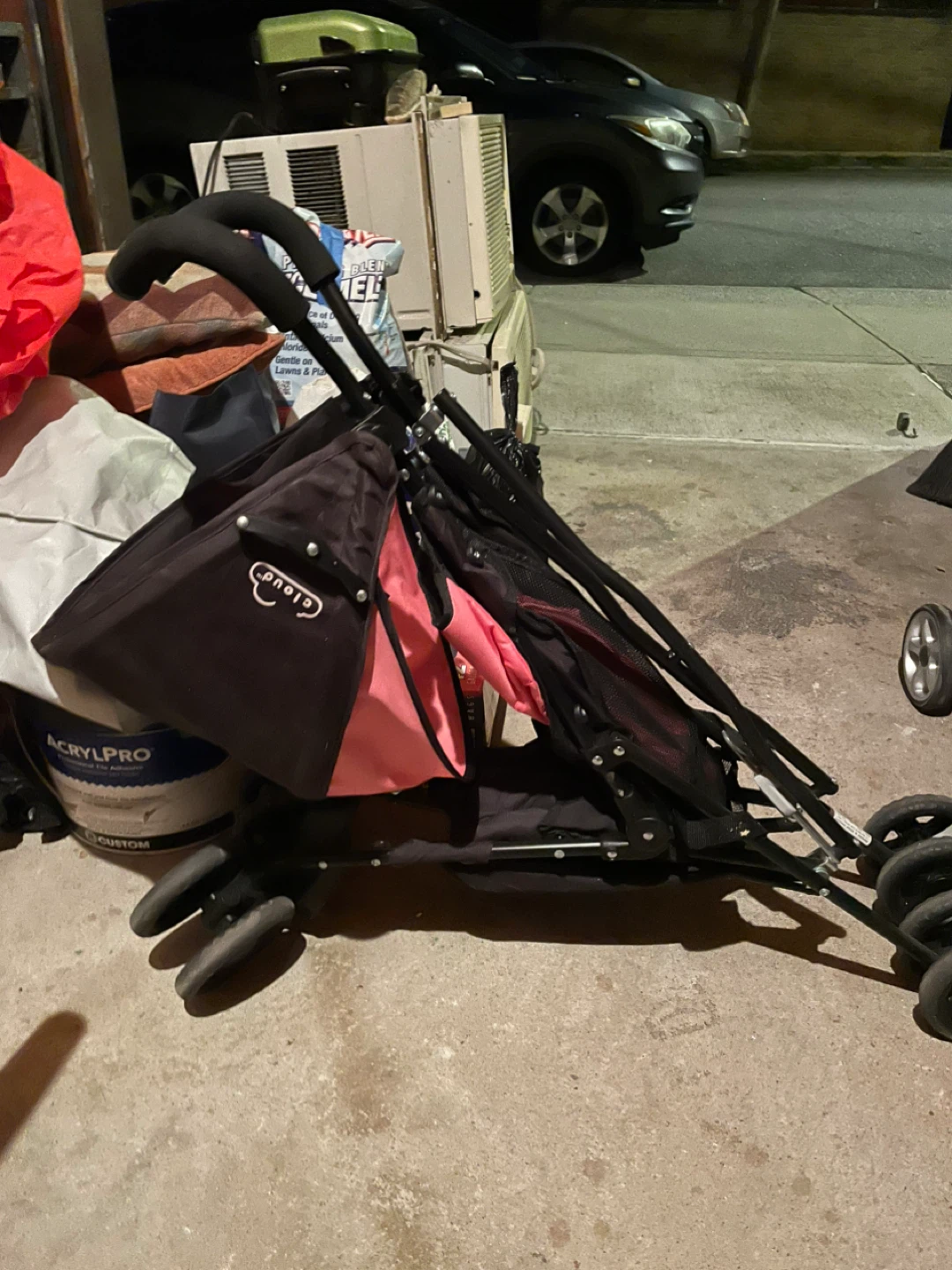 Cloud Baby Stroller - Black and Pink