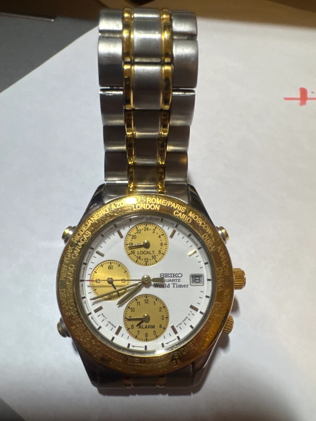 Seiko World Timer Alarm Chronograph Watch