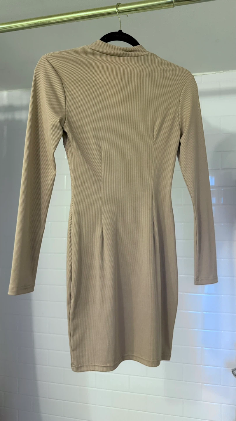 Ribbed Long Sleeve Mini Dress - photo 2