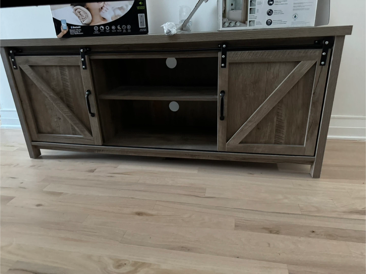 Rustic Barn Door TV Stand