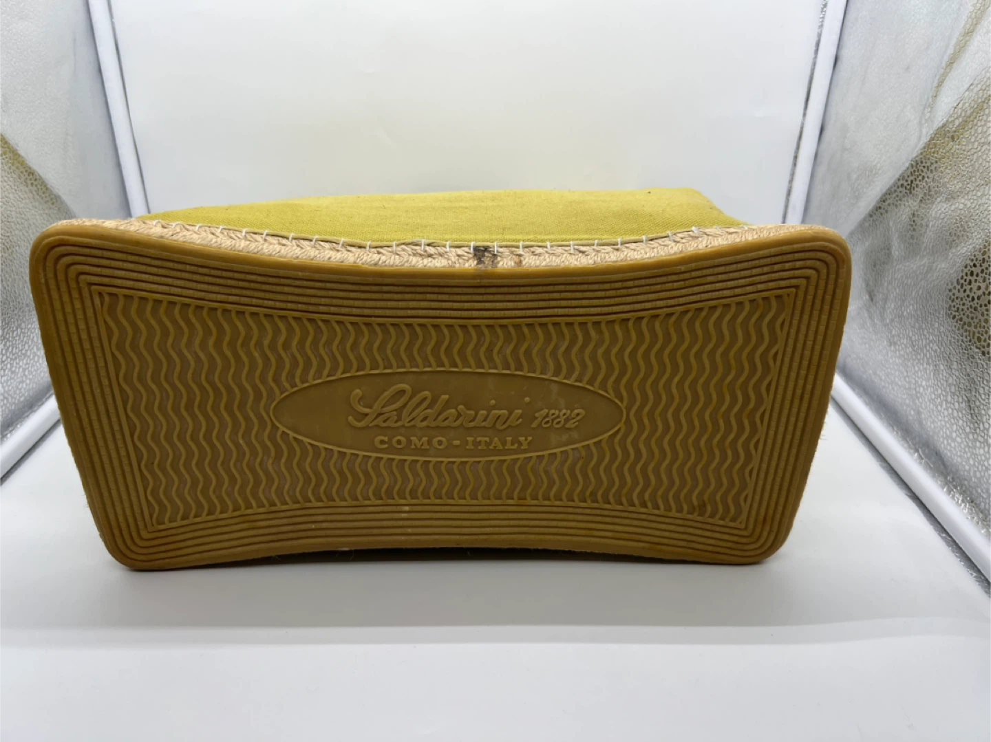 SALDARINI 1882 ESPABAG Lime Green Canvas Espadrille Hobo Tote - photo 5