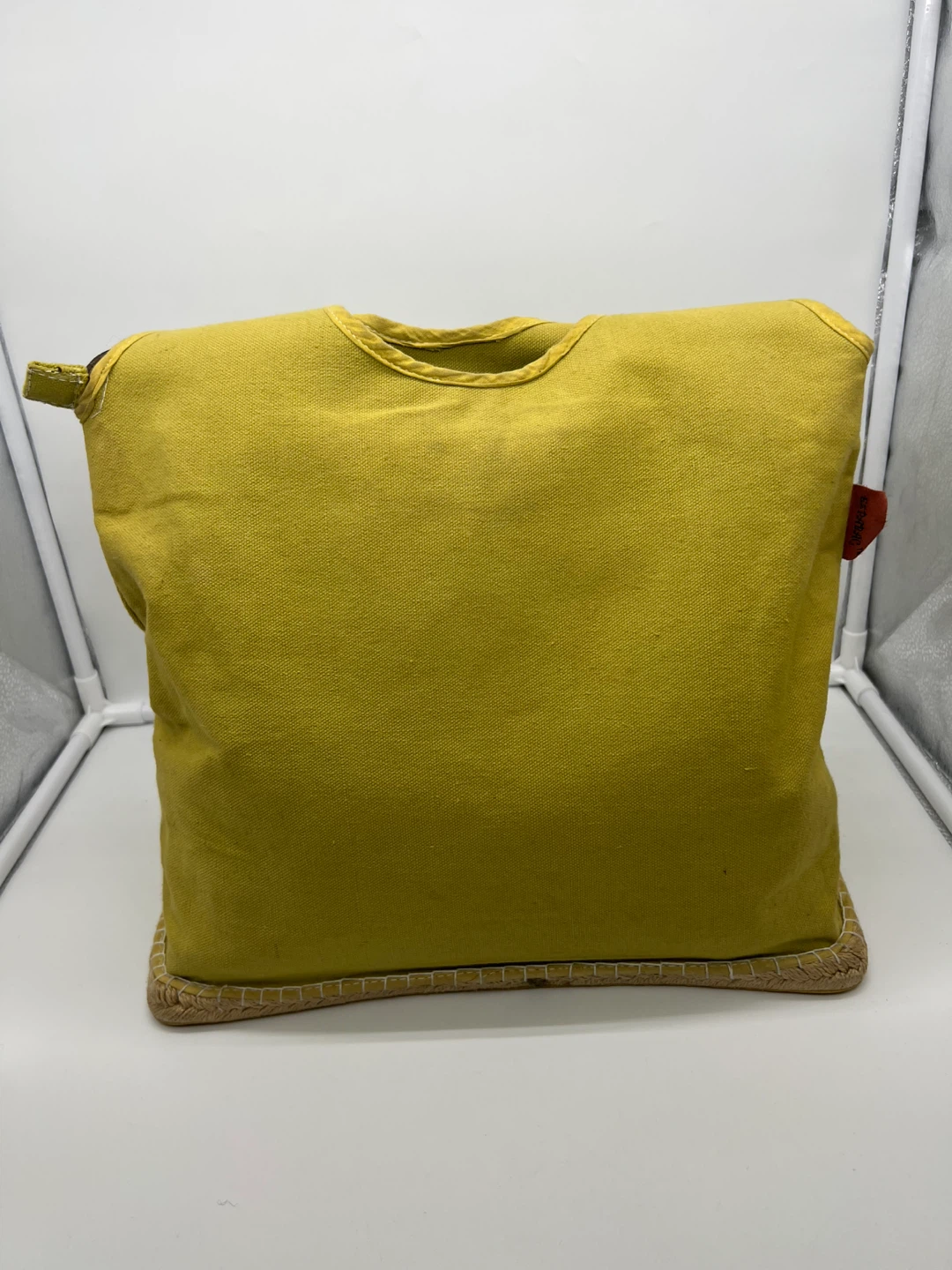 SALDARINI 1882 ESPABAG Lime Green Canvas Espadrille Hobo Tote - photo 4