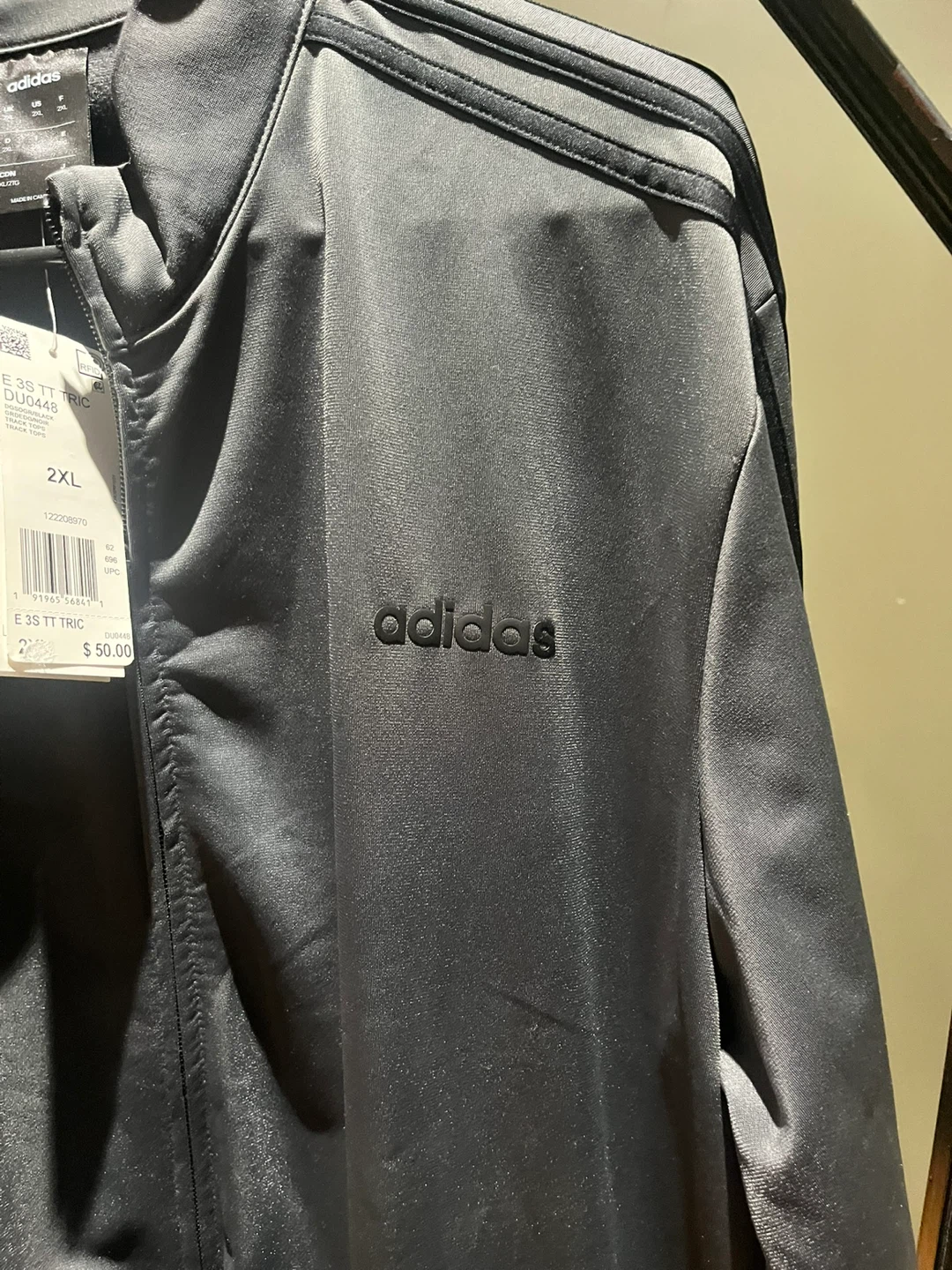 Adidas Men's 3-Stripes Track Jacket Size 2XL - photo 2