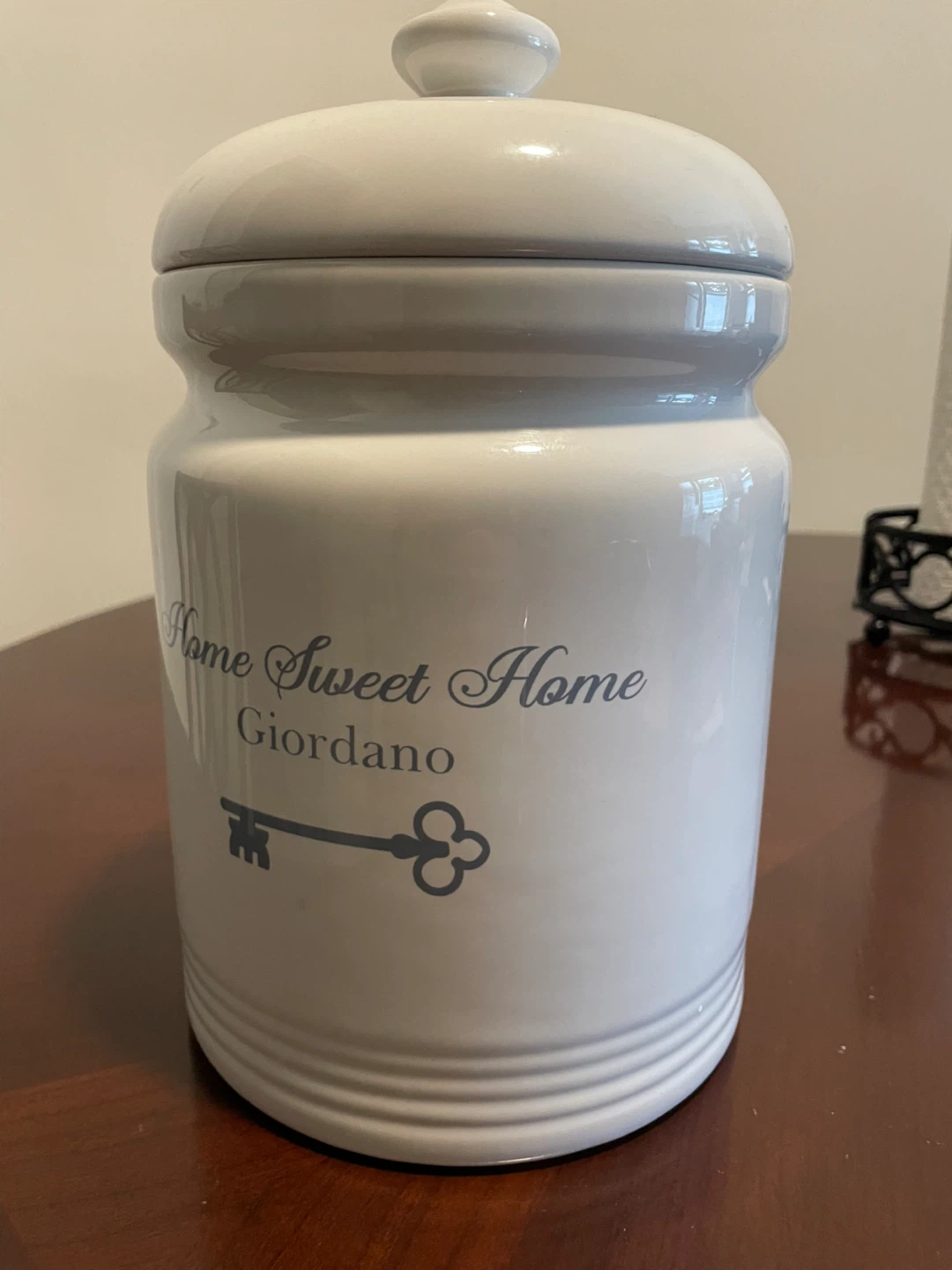 Personalized Ceramic "Home Sweet Home" Cookie Jar