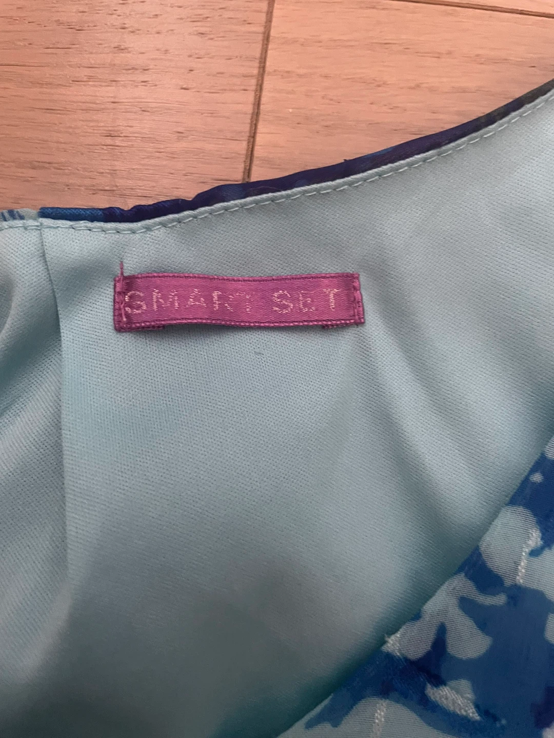 🆓 Smart Set Women's Blue Floral Print Top Size M/M - photo 2