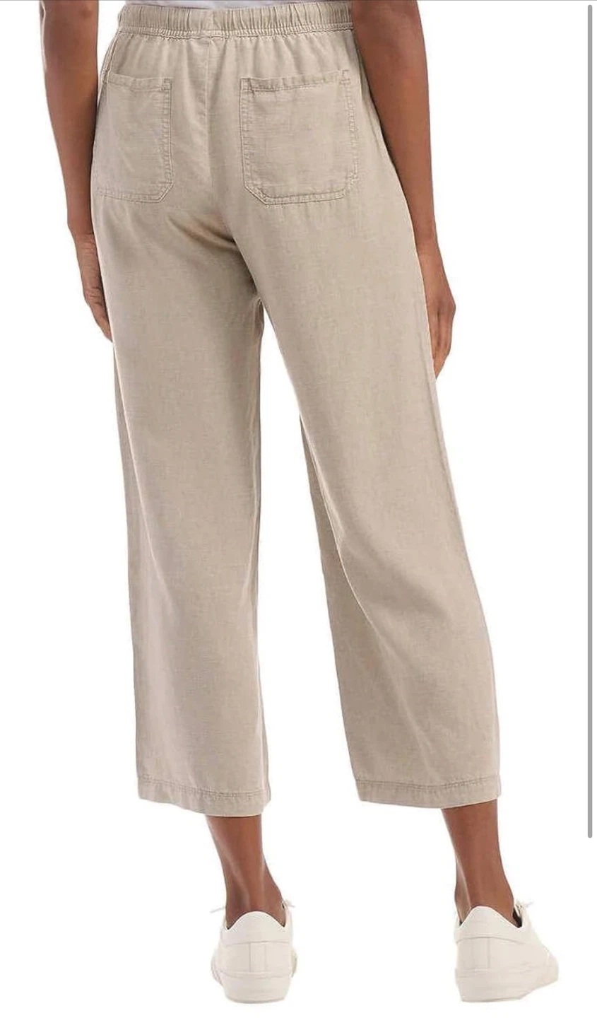 NEW! Splendid Linen Blend Wide-Leg Cropped Pants - photo 3