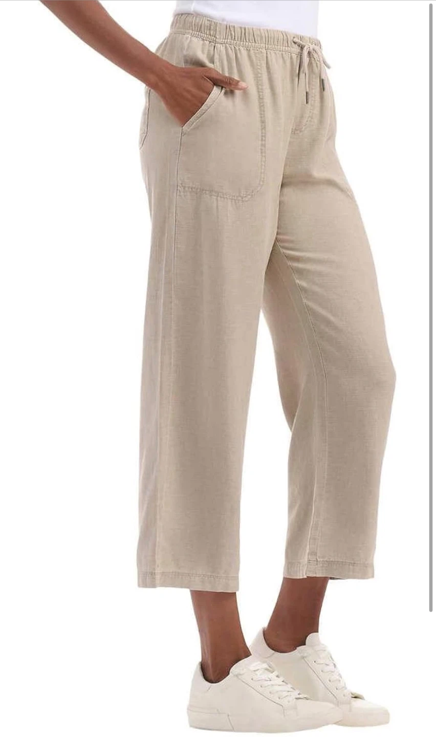 NEW! Splendid Linen Blend Wide-Leg Cropped Pants - photo 2