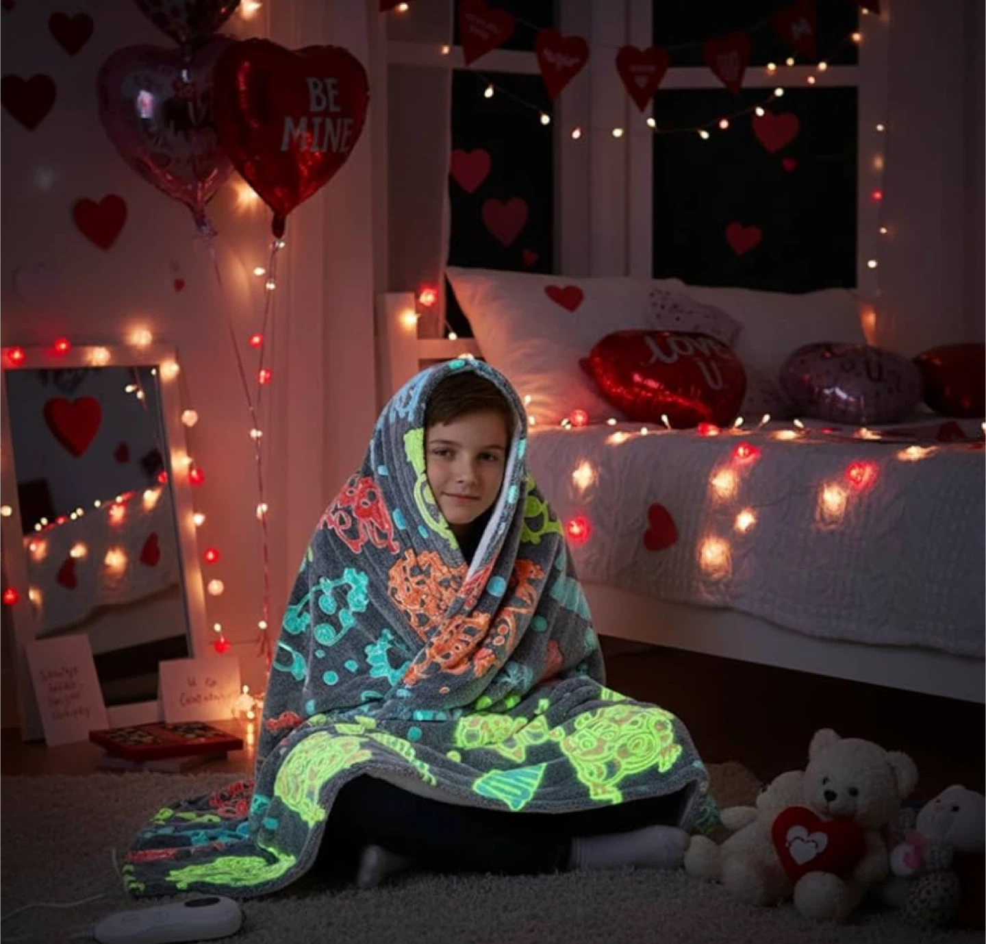 Glow in the Dark Heated Blanket - 50x60in