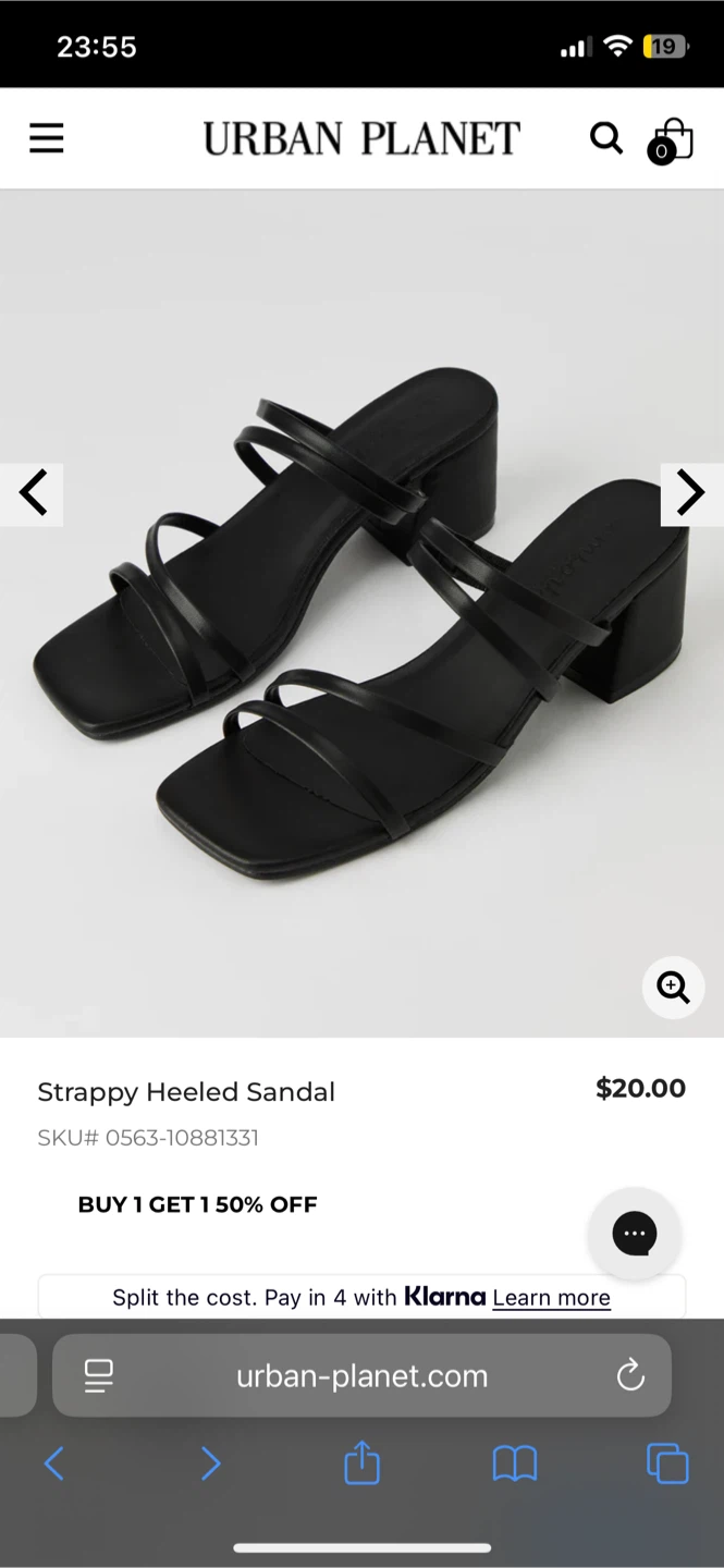 Black Strappy Heeled Sandals