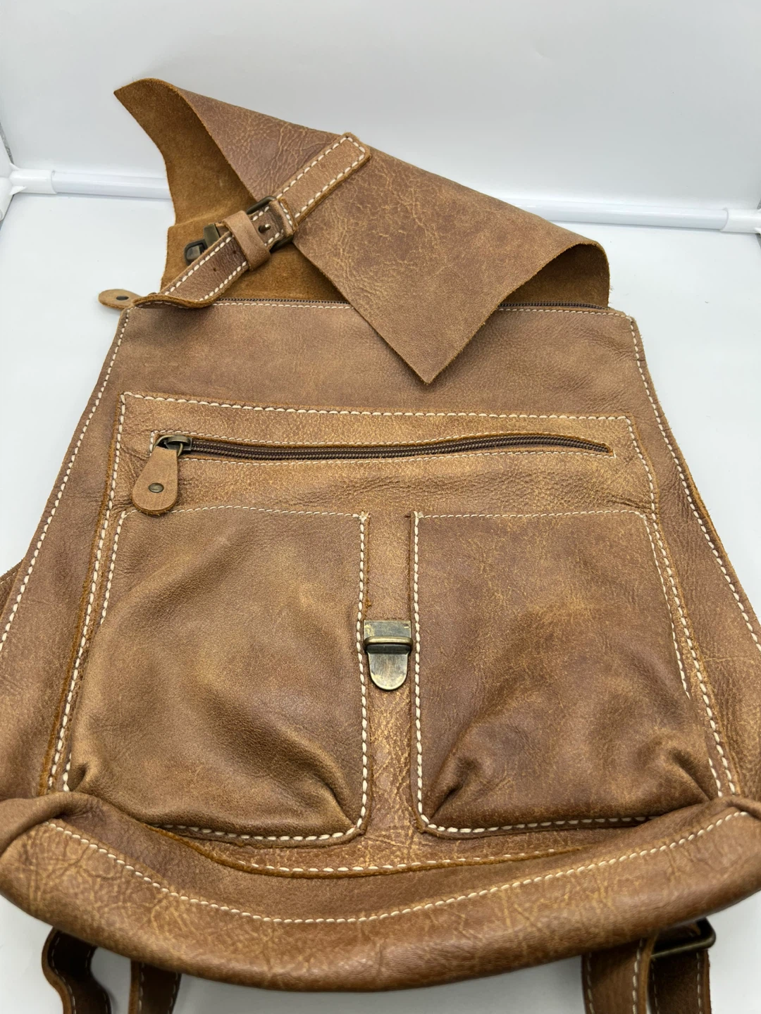 ROOTS Small Raiders Pack Natural Tribe Leather Backpack - photo 5