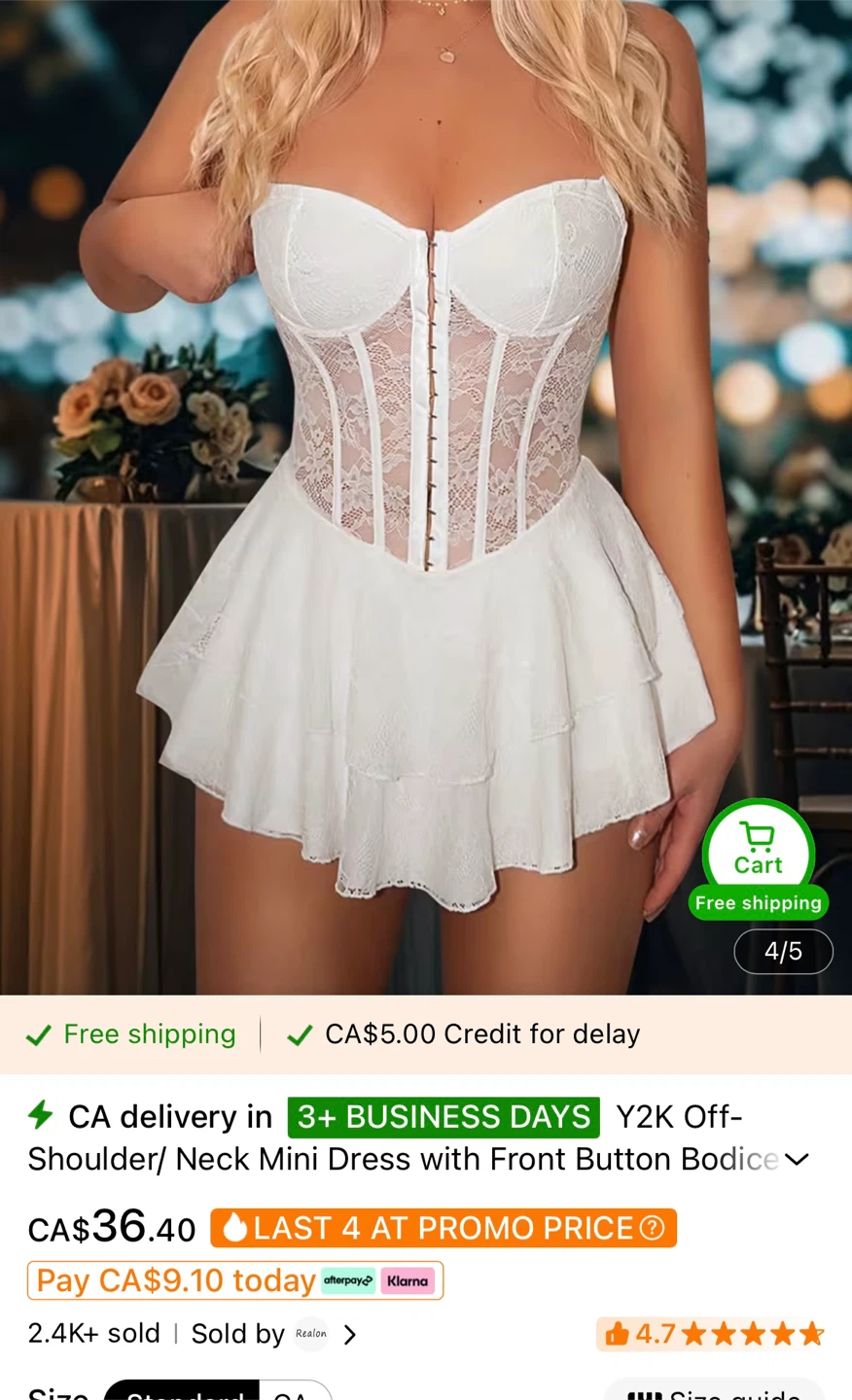 Women Corset dress white