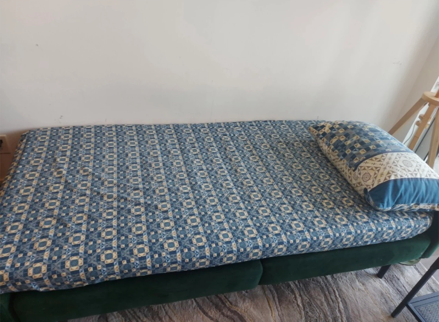 Lucid Comfort 74” Convertible Sofa - Green Velvet - photo 5