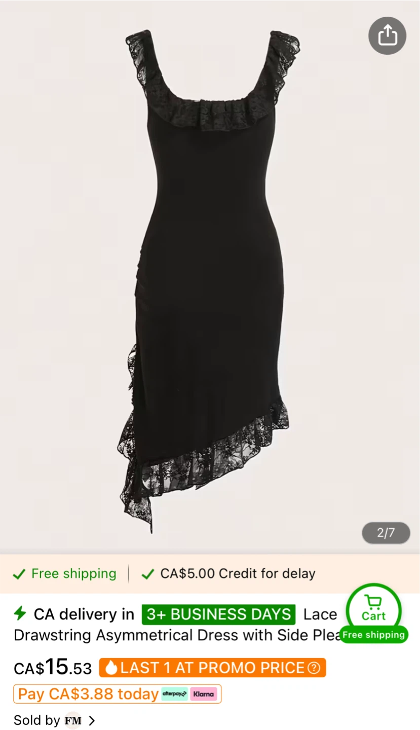 Women black dress - photo 2