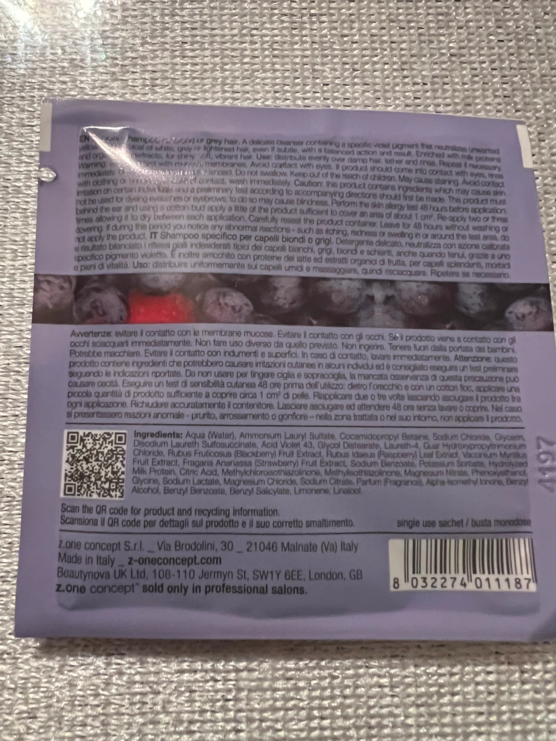 milk_shake Silver Shine Light Shampoo Sample (10ml) - photo 2