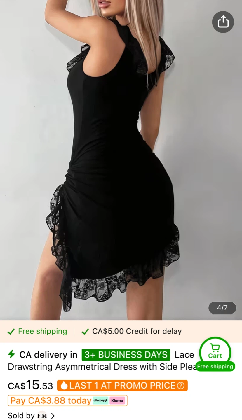 Women black dress - photo 3