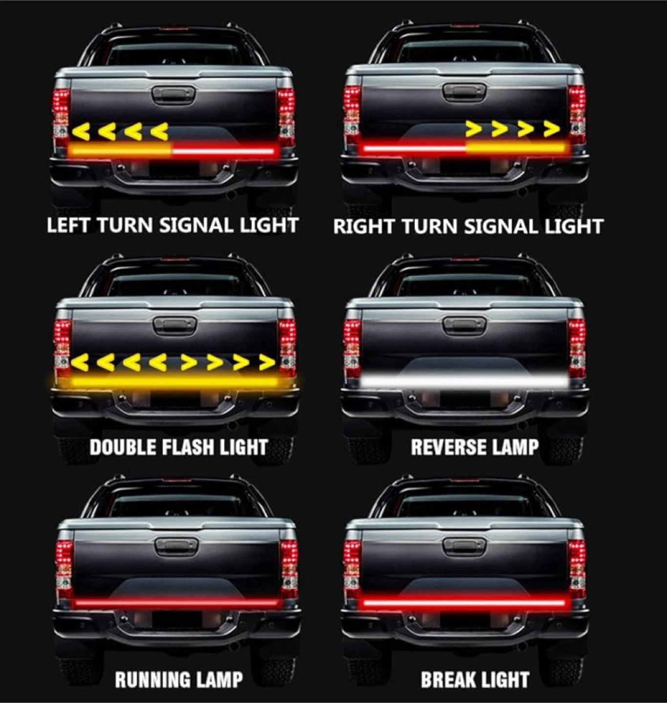 60in LED Tailgate Lamp Bar Running Light - photo 4