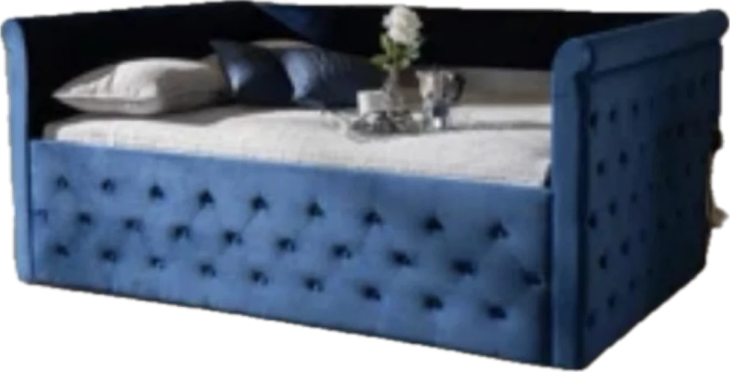 Blue Velvet Tufted Daybed - photo 2