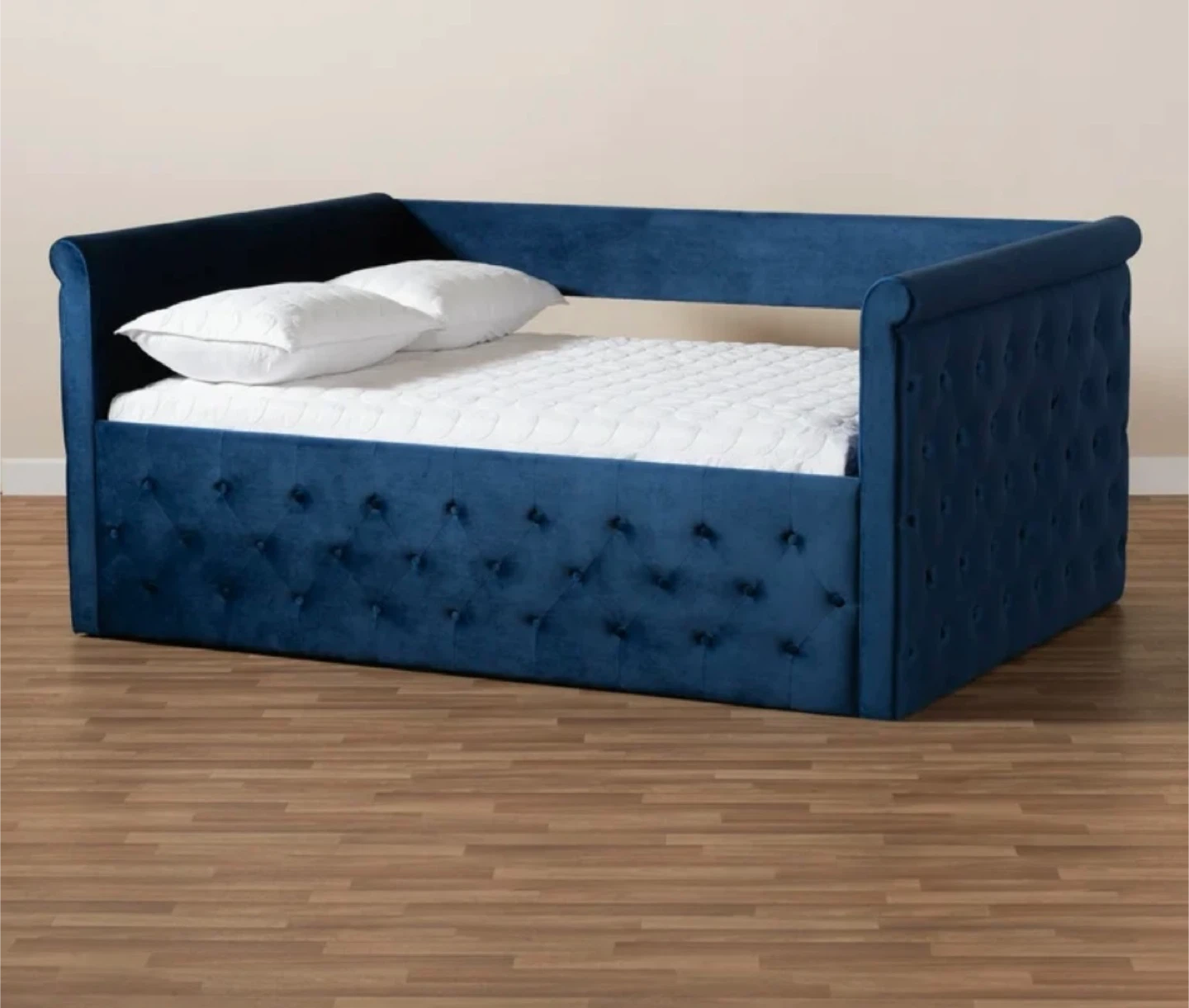Blue Velvet Tufted Daybed