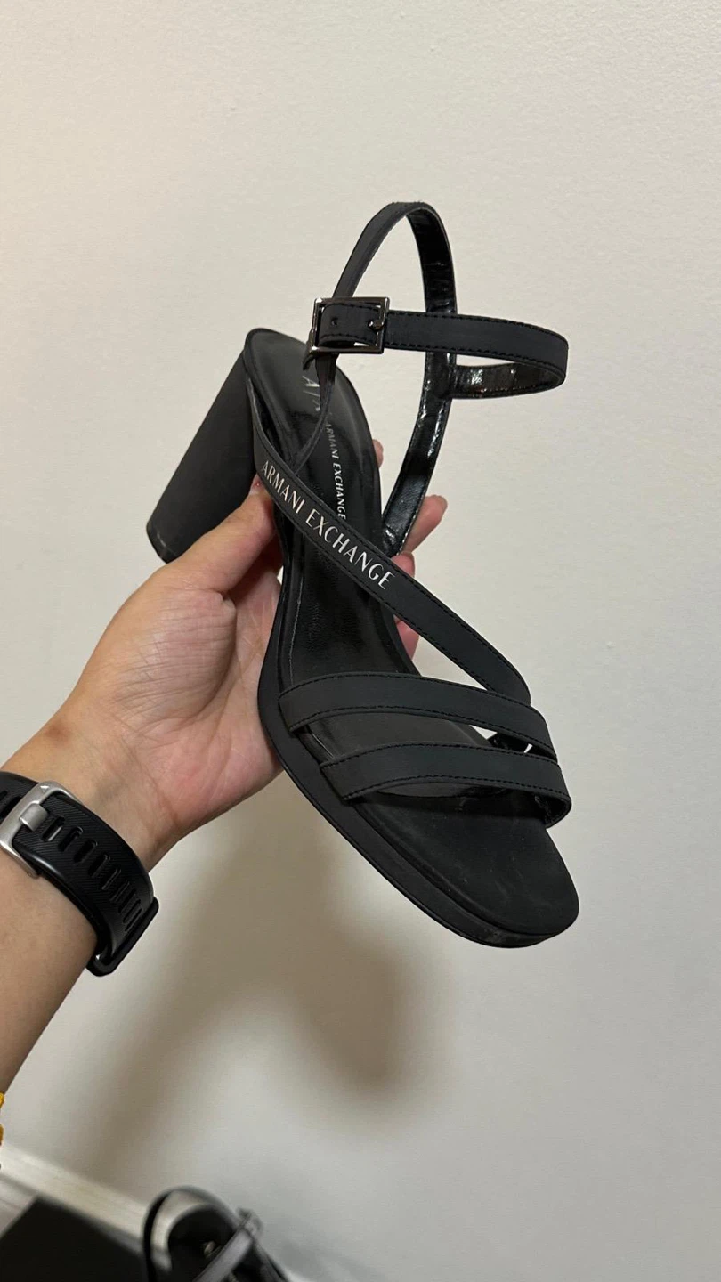 Armani Exchange Black Heeled Sandals size 7 - photo 3