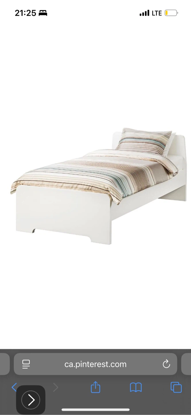 IKEA new in box White Single Bed Frame - photo 2