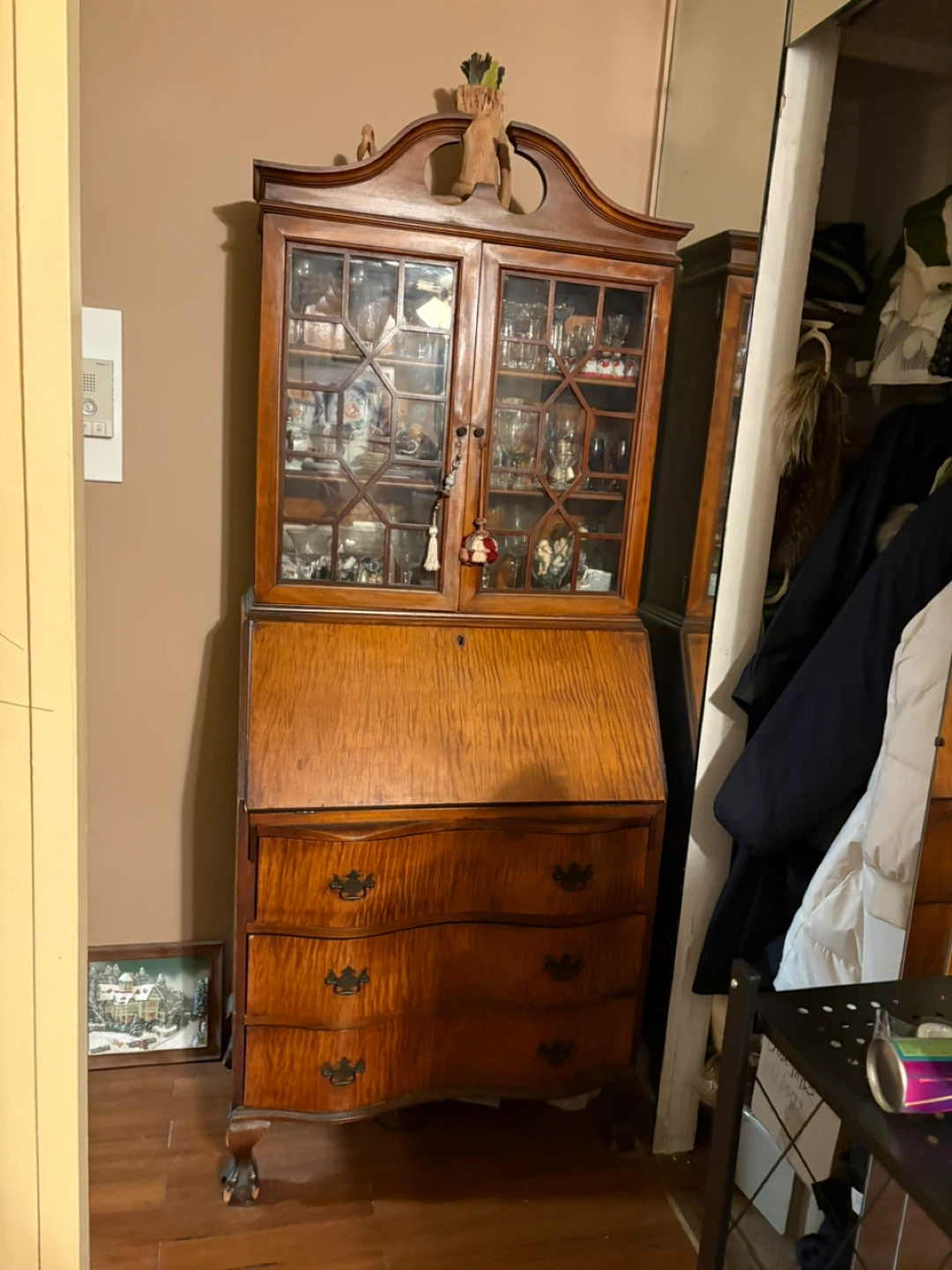 Vintage Secretary Desk with Hutch