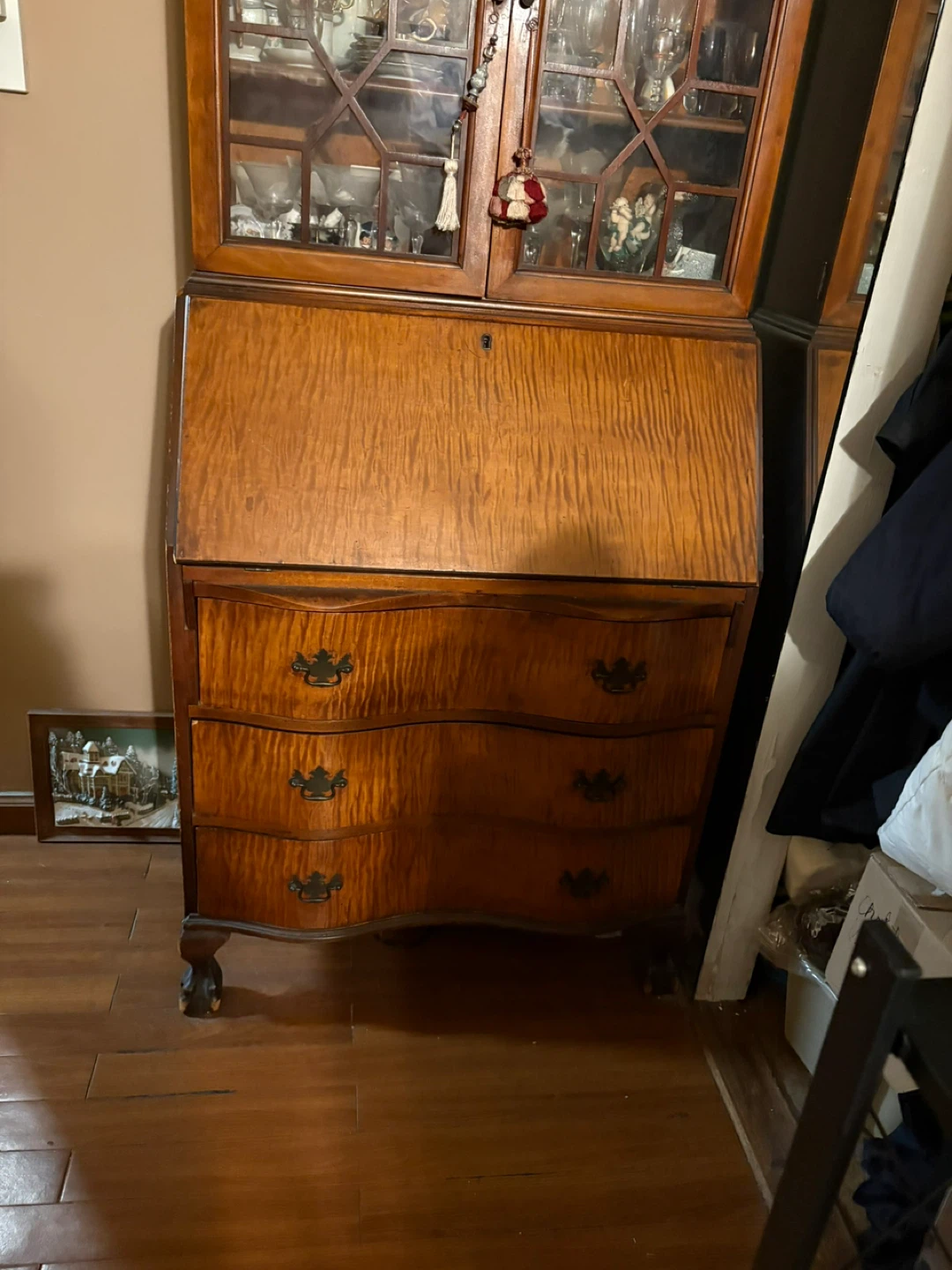 Vintage Secretary Desk with Hutch - photo 2