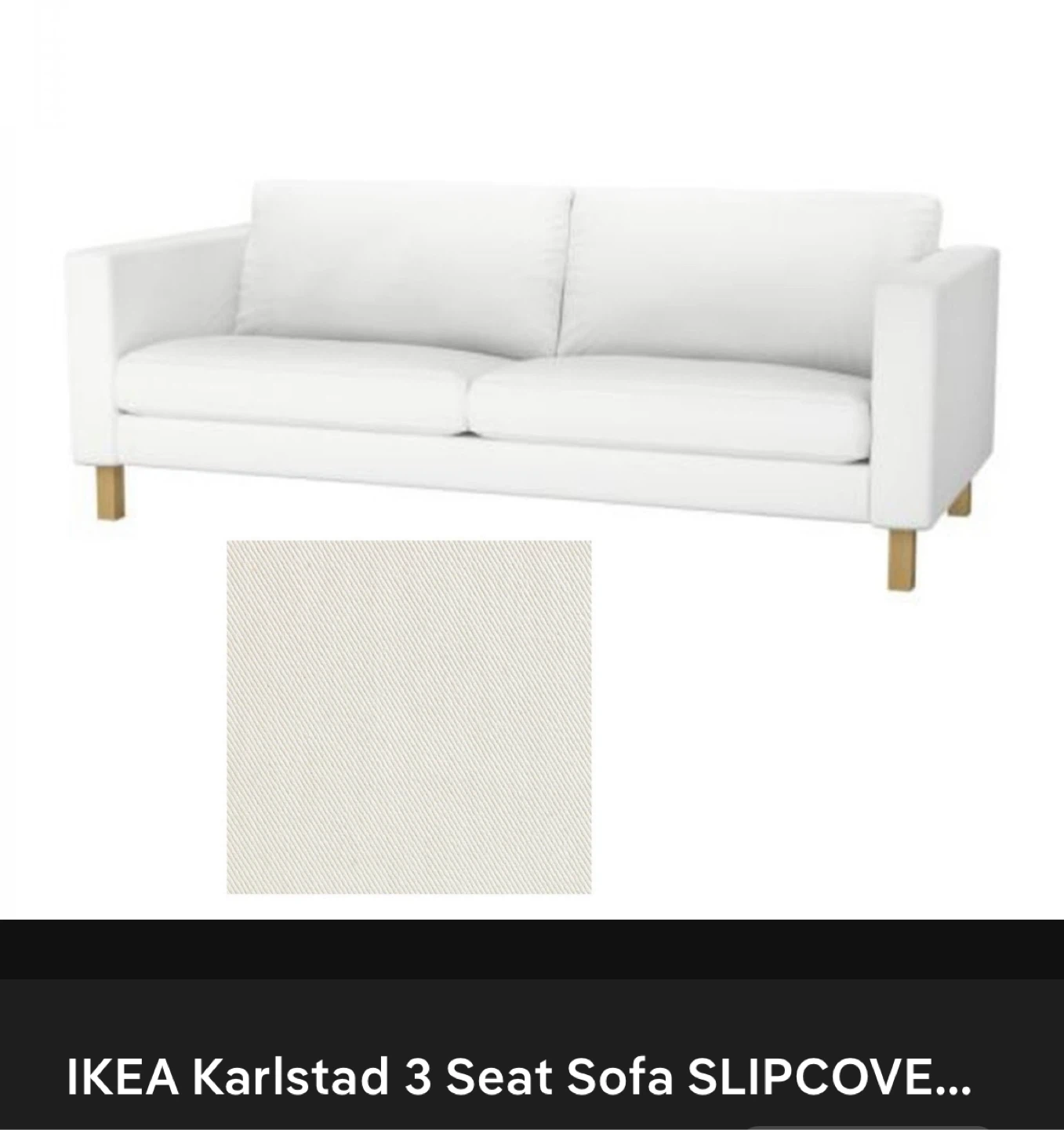 IKEA Karlstad 3 Seat Sofa with topper