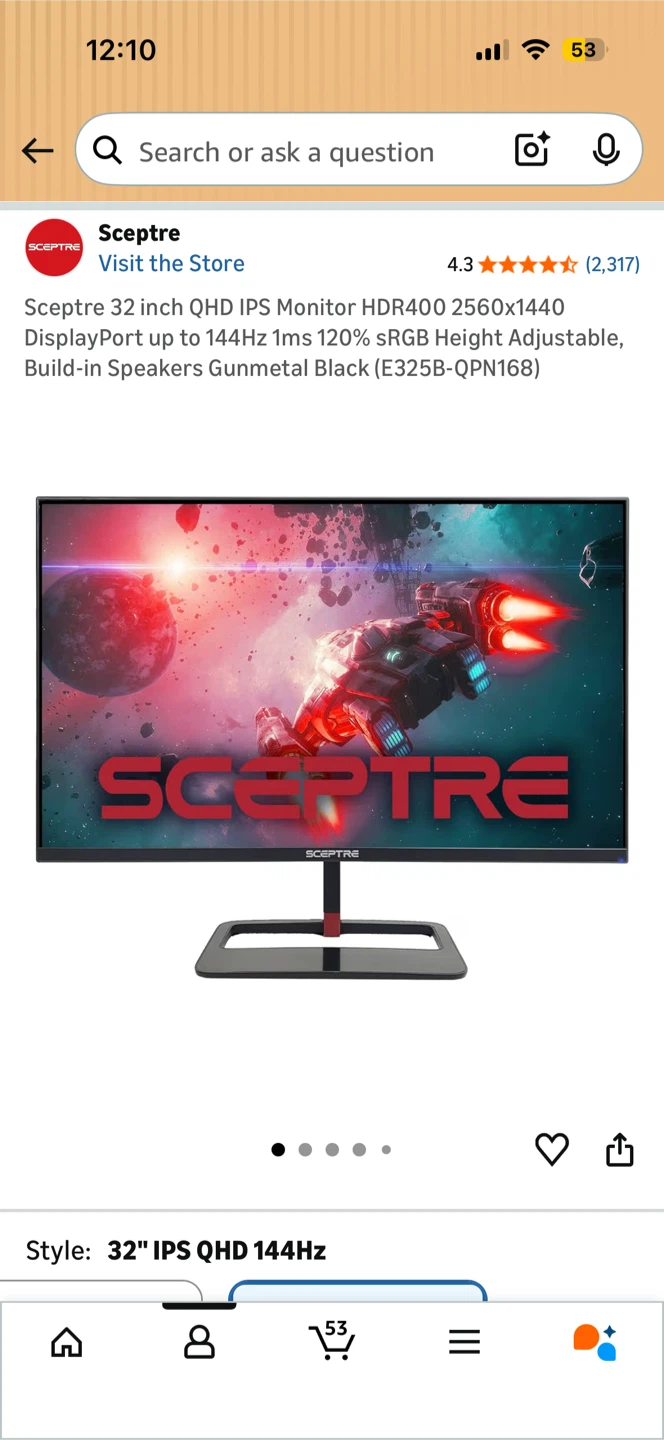 Moving Sale Sceptre 32 inch QHD IPS Monitor (Like New