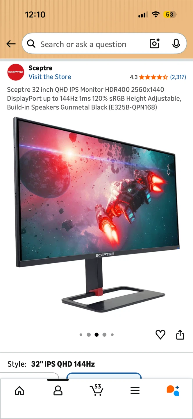 Moving Sale Sceptre 32 inch QHD IPS Monitor (Like New - photo 2