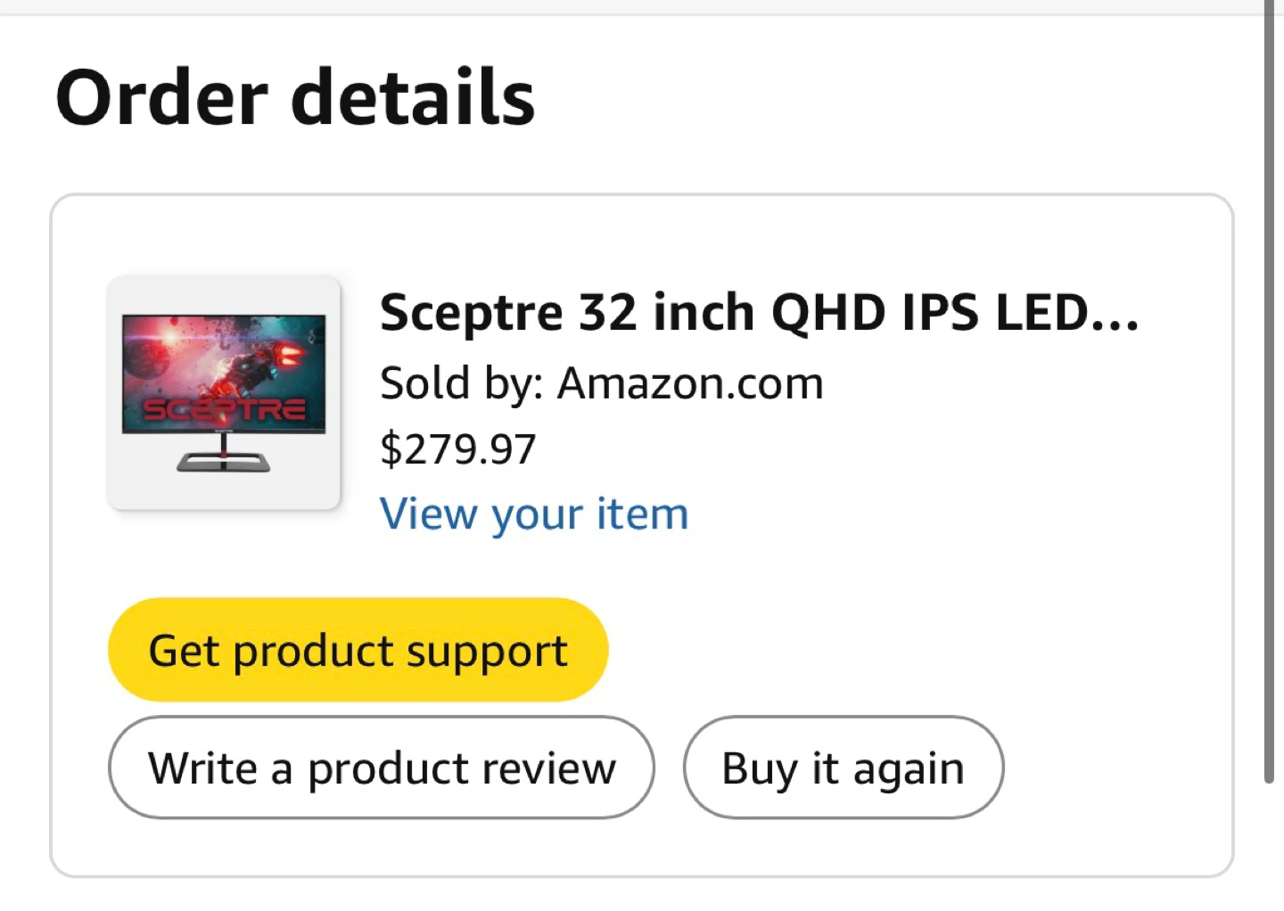 Moving Sale Sceptre 32 inch QHD IPS Monitor (Like New - photo 5