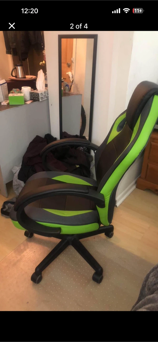 Gaming Chair - Black and Green - photo 4