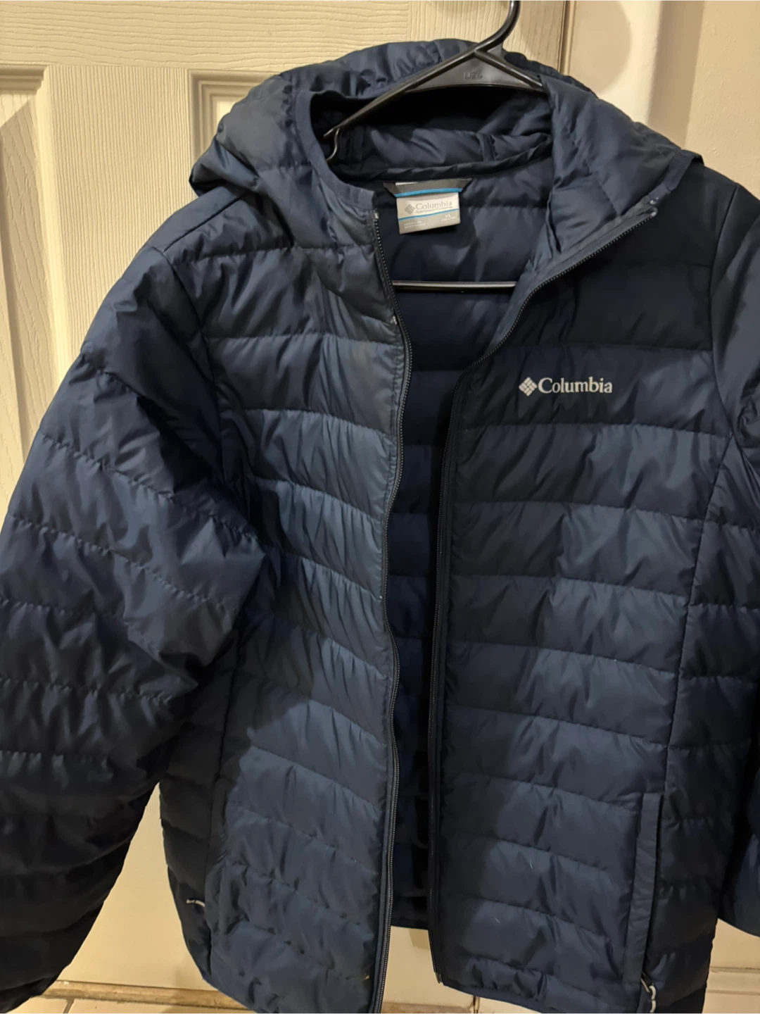 Columbia Puffer Jacket - Navy Blue - XL