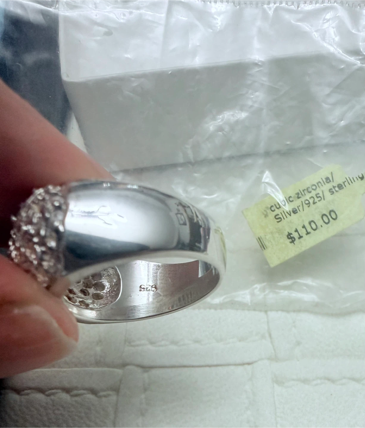 Sterling Silver Heart Ring with Cubic Zirconia - photo 2
