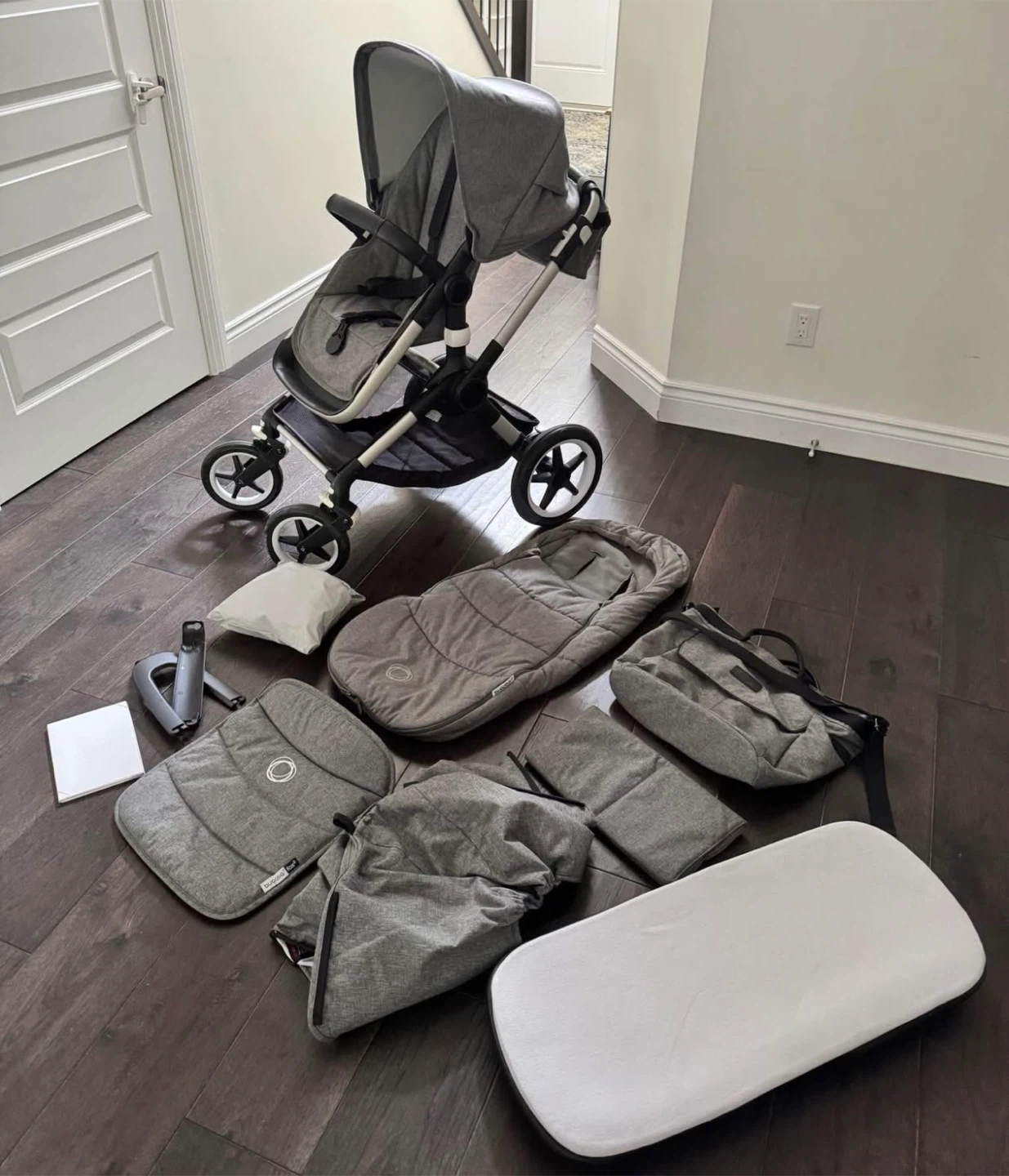 Bugaboo Fox 2 Stroller Grey Melange w/ Seat & Bassinet