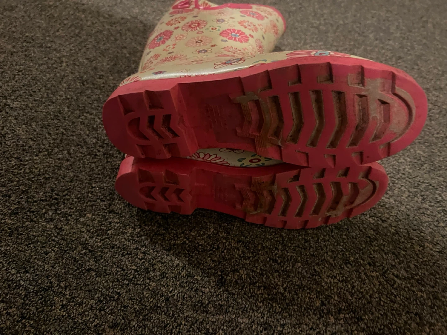 Adult Floral Rubber Rain Boots Size 11 - photo 2