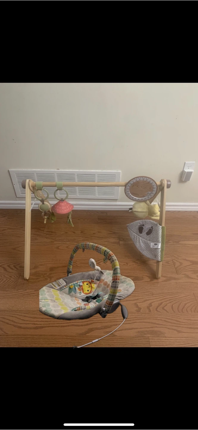 2 Pieces - Play Bouncer Bed and Lay-Down PlaySet