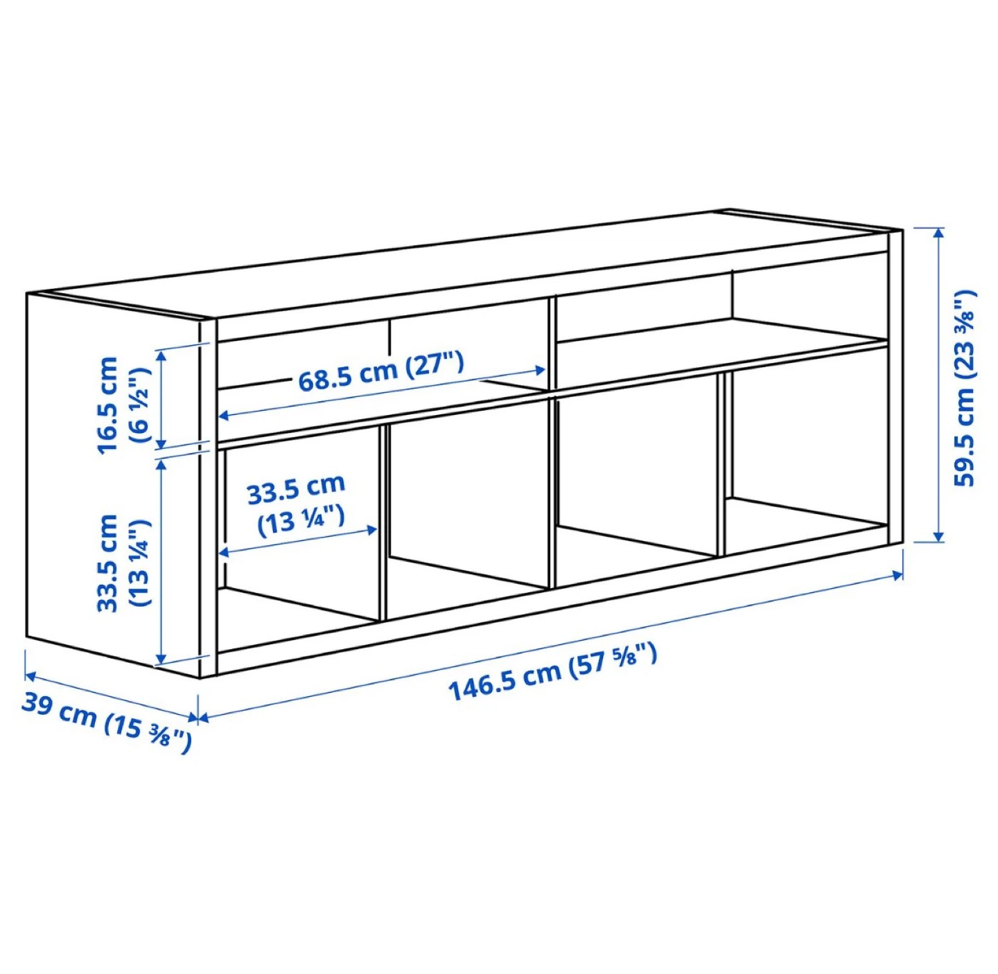 IKEA KALLAX 4-Cube Storage Unit - White - photo 2