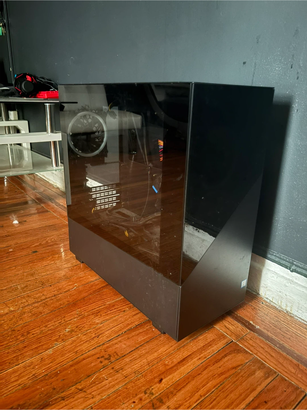 Pc case with parts