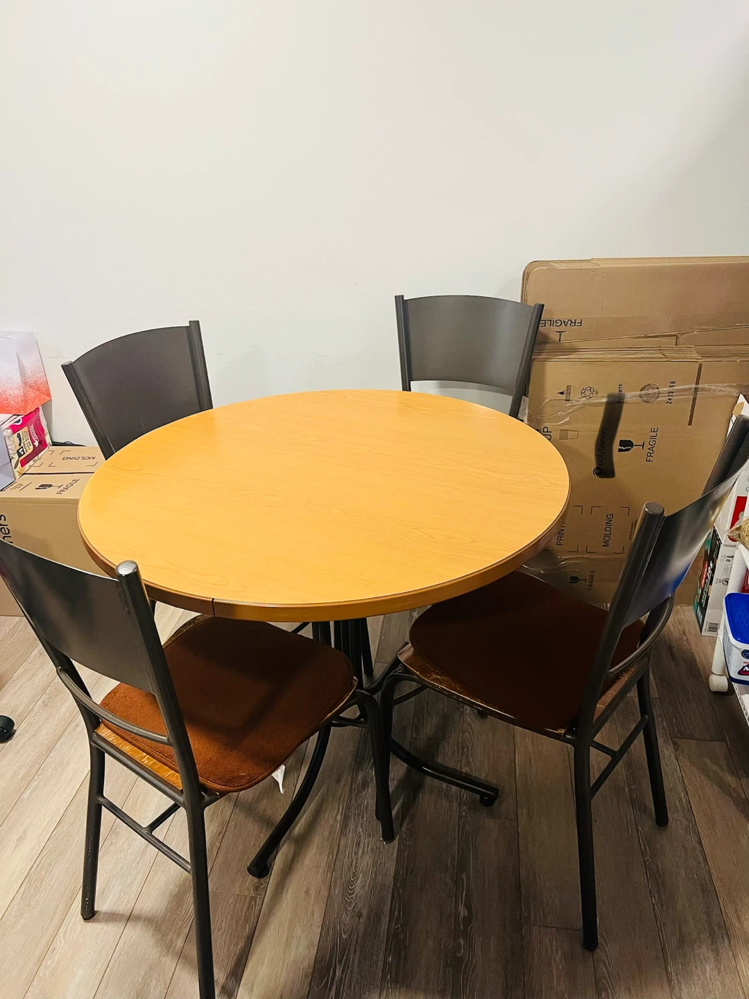 MOVING OUT SALE!! Round Dining Table Set with 4 Chairs - photo 2