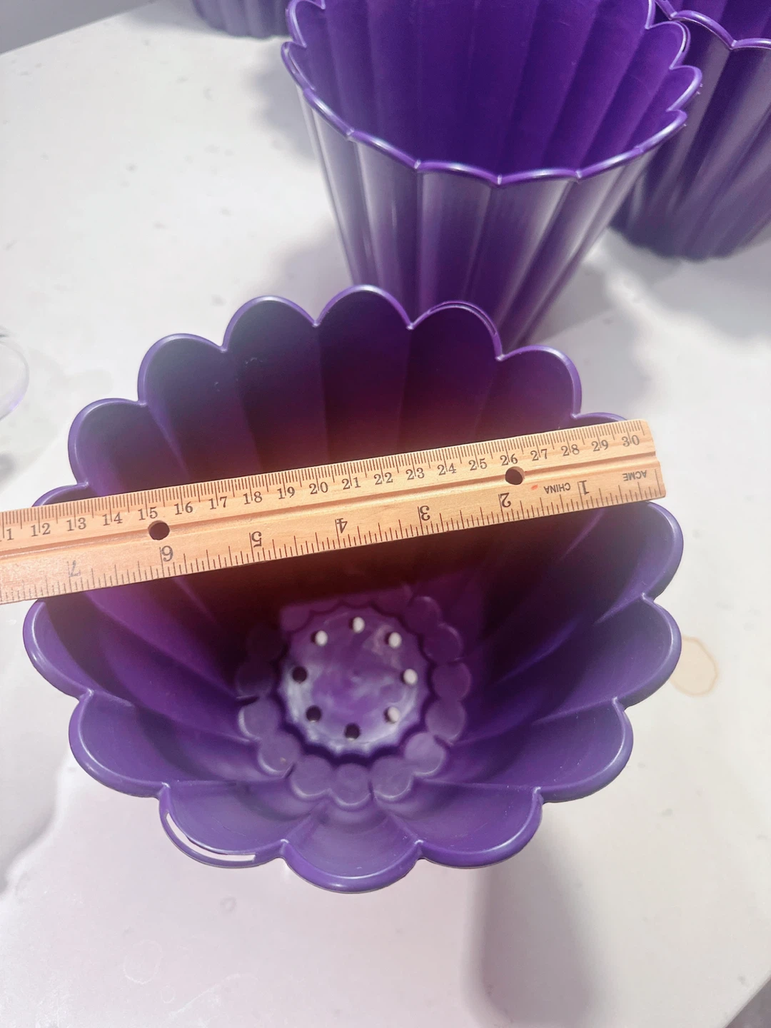 Set of 13 Purple Flower Pots - photo 4