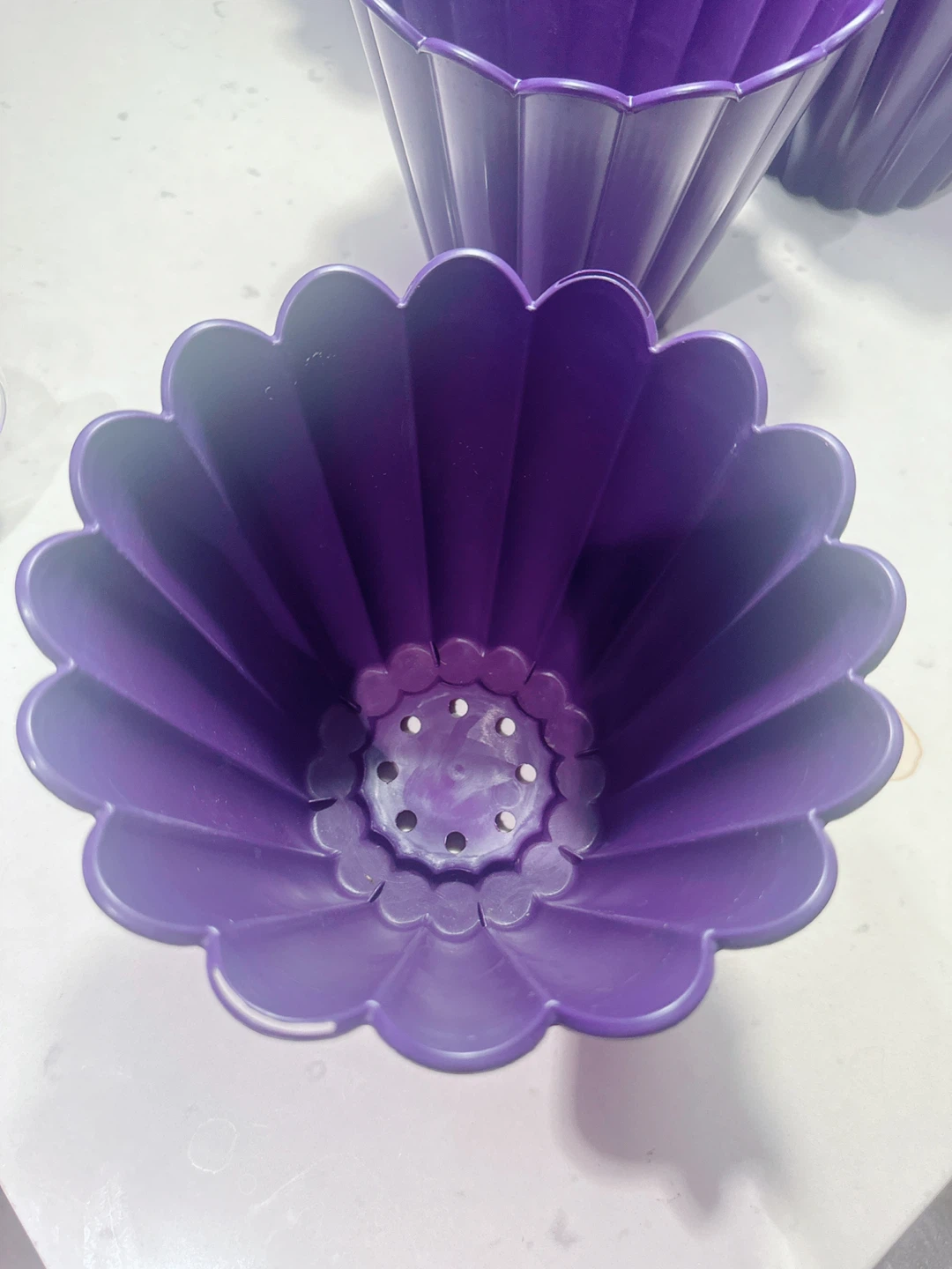 Set of 13 Purple Flower Pots - photo 3