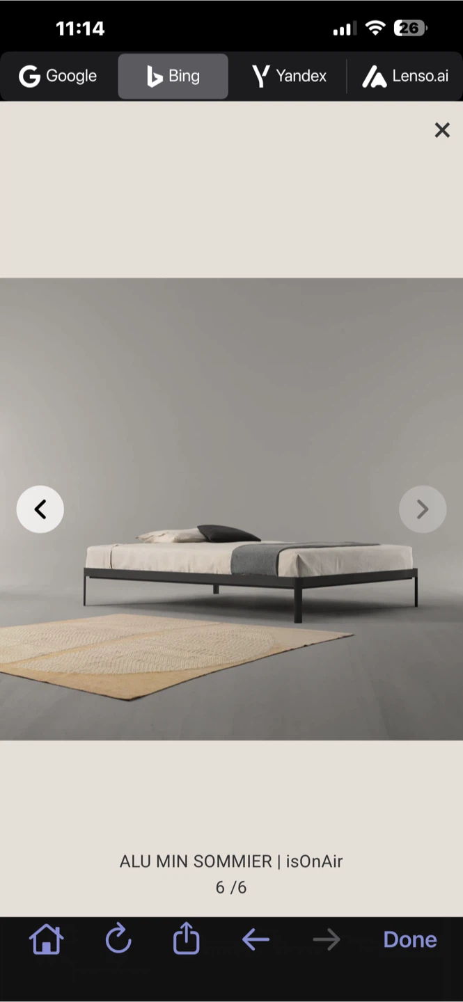isOnAir Alu Min Sommier bed frame w/ 2 side tables