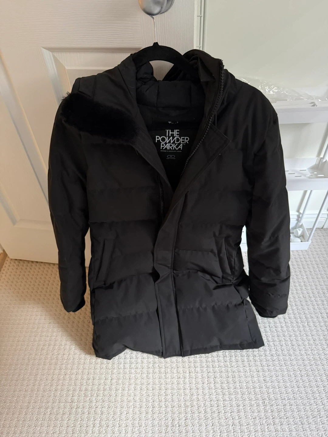 The Powder Parka Black Puffer Jacket
