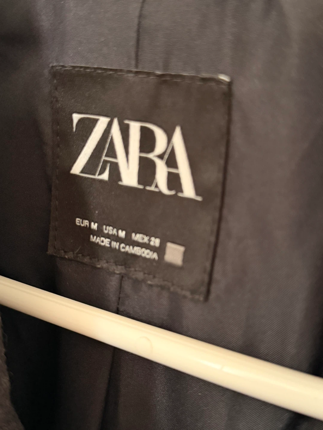 Zara Navy Double-Breasted Cropped Jacket - Size M - photo 2