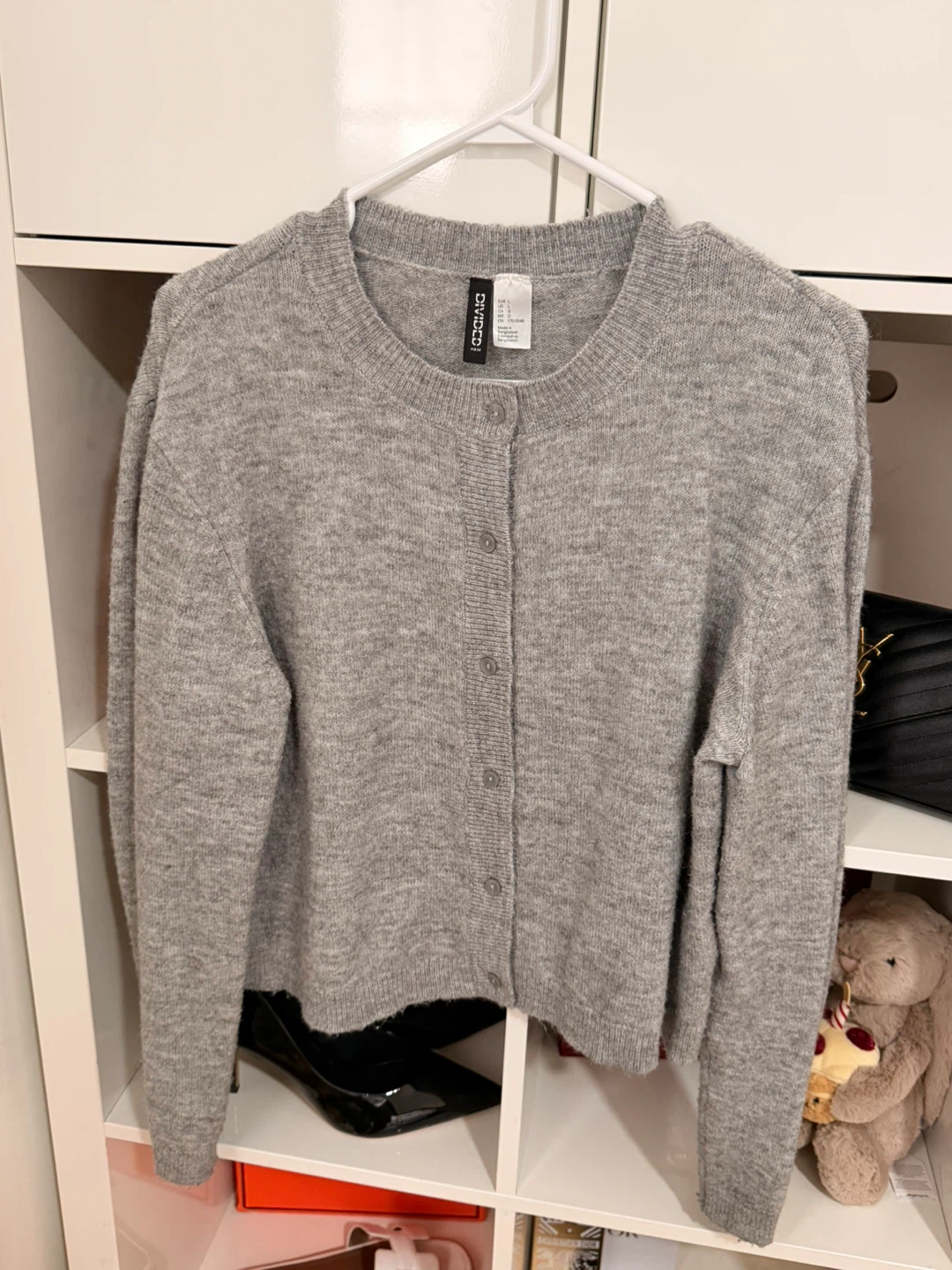 H&M Divided Grey Cardigan Sweater - Size L