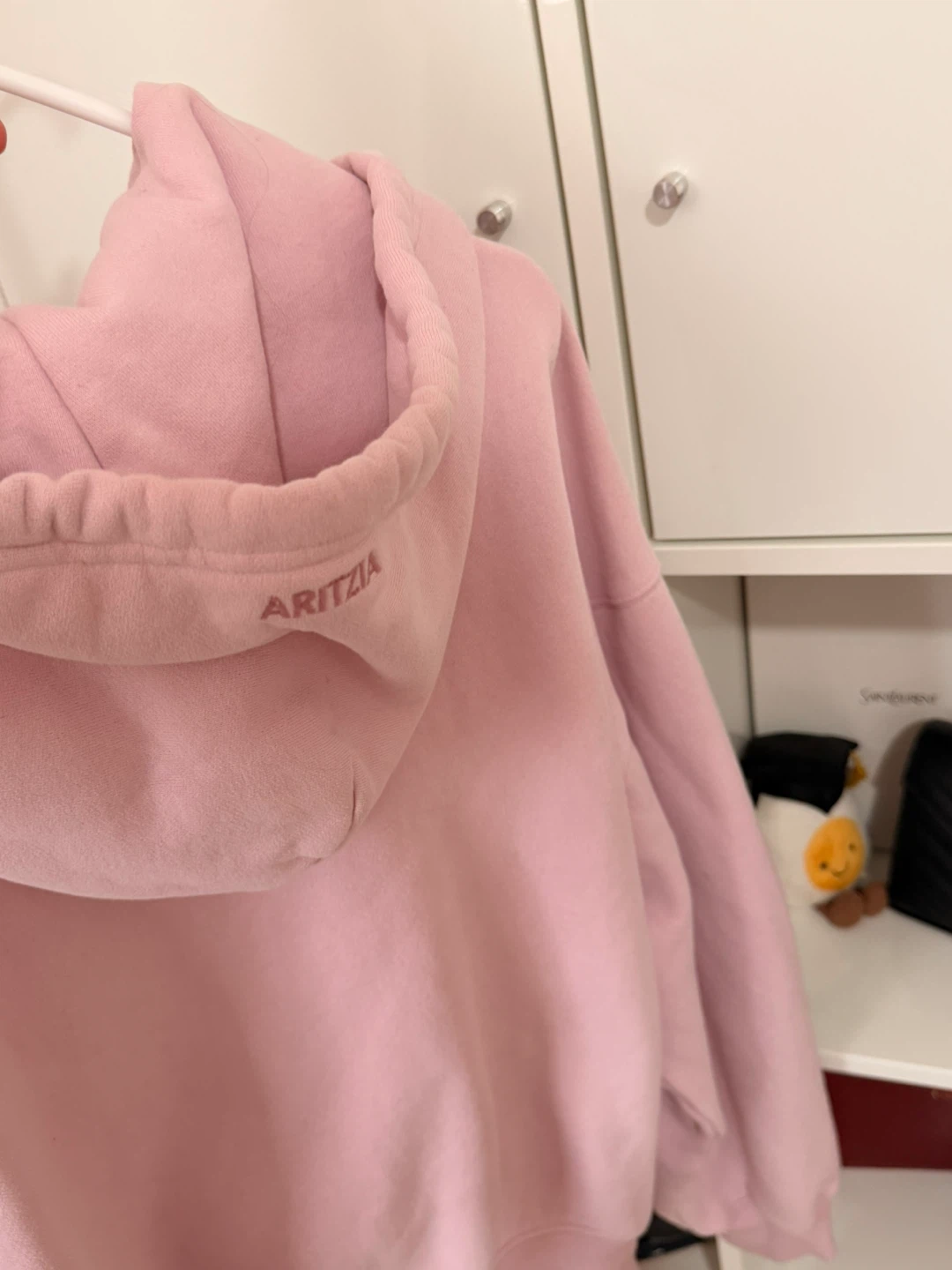 ARITZIA Pink Mega Fit Sweatfleece Zip-Up Hoodie Size M - photo 3