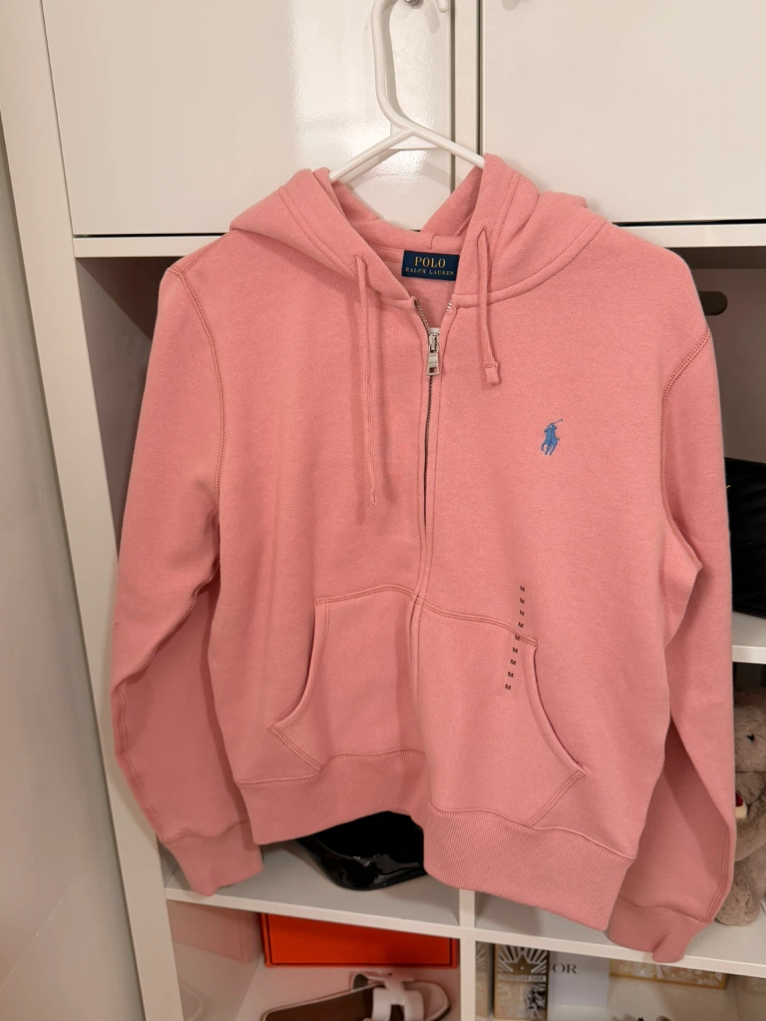 Polo Ralph Lauren Pink Zip-Up Hoodie - Size M