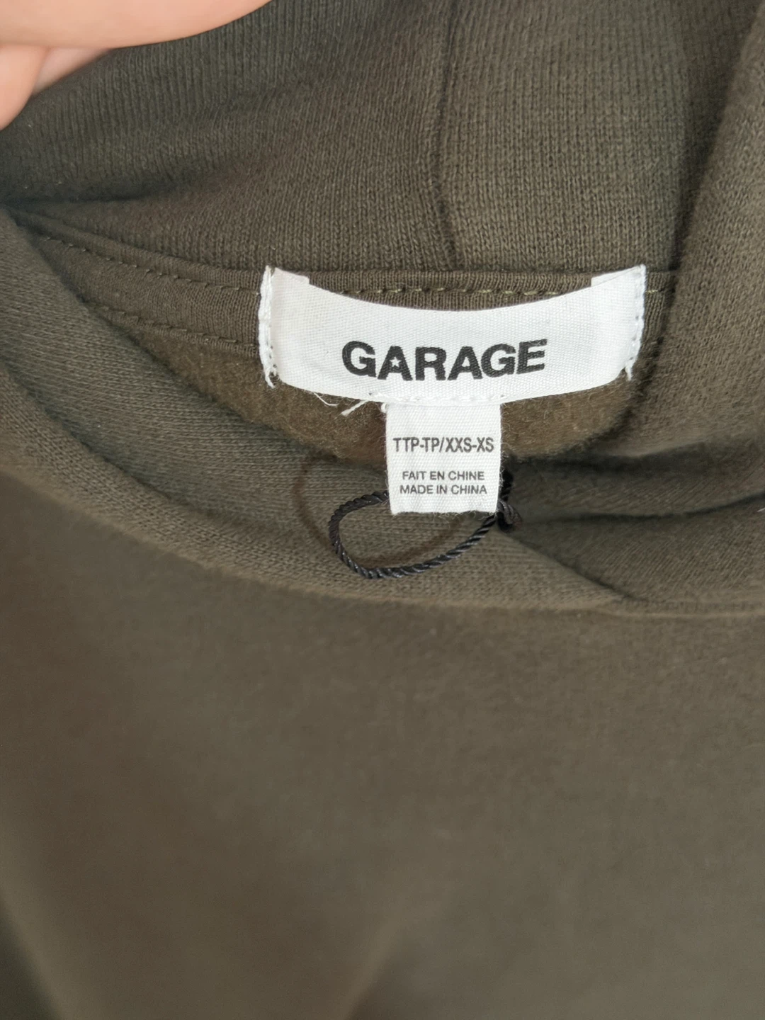 GARAGE Women's Hoodie - Dark Olive Green, XXS-XS - photo 2