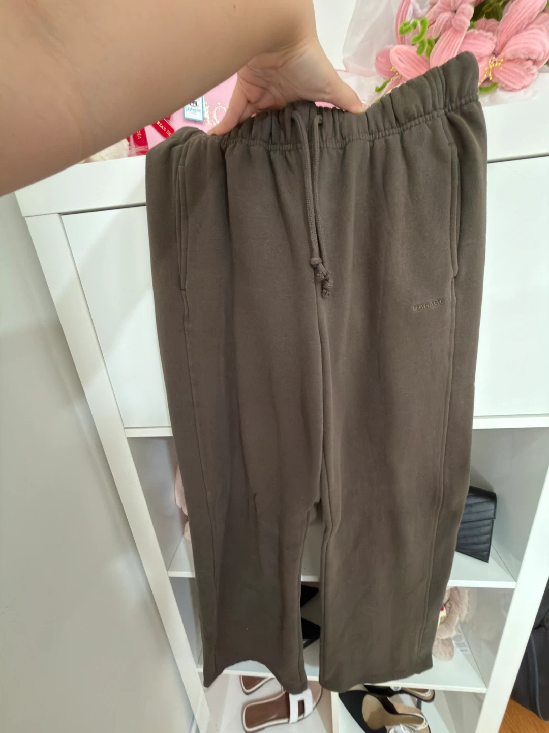 GARAGE Grey Fleece Sweatpants