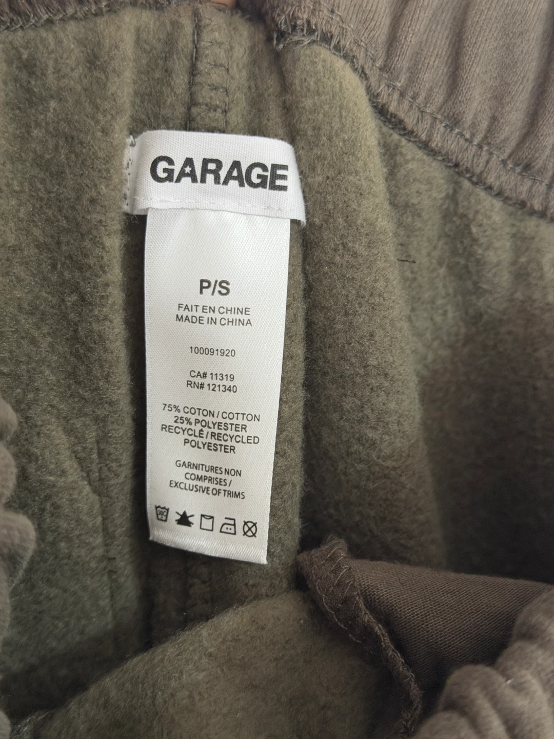 GARAGE Grey Fleece Sweatpants - photo 4